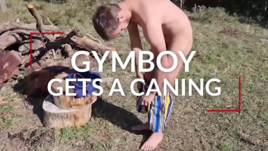 Gymboy Gets A Caning