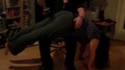 Miss A's Christmas Spanking